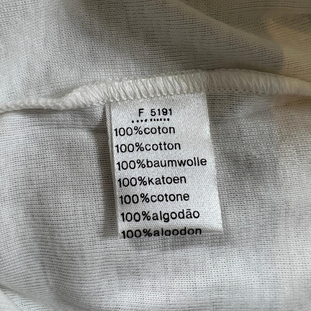 Lacoste V-Neck T-Shirt Women US Size S (EU/4) White Cotton Logo Tee Vintage NWT - Picture 5 of 10